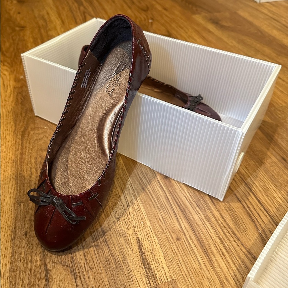 Bolo dark wine color flats